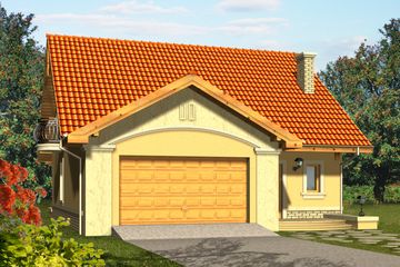  Projekt domu Pergamin (WRN1152) - projekt domu parterowego z poddaszem - Zdjęcie 1