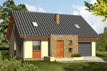  Projekt domu Pesto (WRN1153) - projekt domu parterowego z poddaszem - Zdjęcie 1