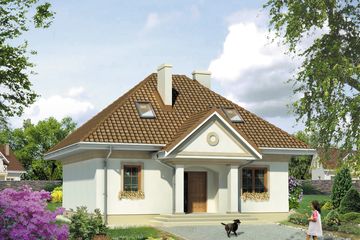  Projekt domu Szafran 2 (BSA1329) - projekt domu parterowego z poddaszem - Zdjęcie 1