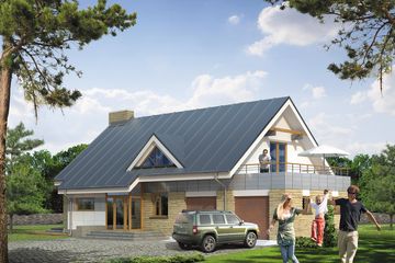  Projekt domu Amber 2 (BSA1331) - projekt domu parterowego z poddaszem - Zdjęcie 1