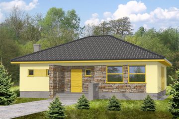  Projekt domu Aleksandra bez garażu [B] (WRF1274) - projekt domu parterowego - Zdjęcie 1