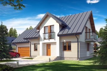  Projekt domu Bruno 2 (BSE1035) - projekt domu parterowego z poddaszem - Zdjęcie 1