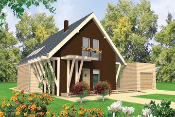 Projekt domu Ulka G1 (WRC1190) - projekt domu parterowego z poddaszem - Zdjęcie 1