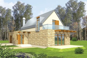  Projekt domu Tekla G1 (WRC1191) - projekt domu parterowego z poddaszem - Zdjęcie 1