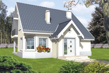  Projekt domu Sybilla (WRC1198) - projekt domu parterowego z poddaszem - Zdjęcie 1