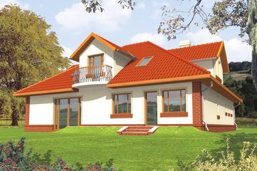  Projekt domu Oktawia G1 (dwulokalowa) (WRC1052) - projekt domu parterowego z poddaszem - Zdjęcie 1