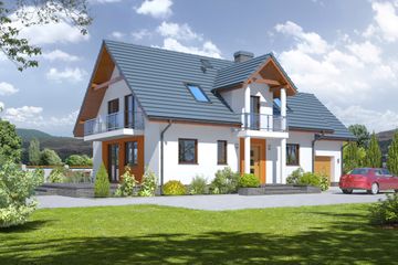  Projekt domu Jaworze 5 (KRP1490) - projekt domu parterowego z poddaszem - Zdjęcie 1