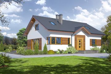 Projekt domu Adresowo (KRP1496) - projekt domu parterowego - Zdjęcie 1