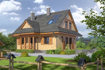  Projekt domu Zawoja dws1l (KRP1498) - projekt domu parterowego z poddaszem - Zdjęcie 1