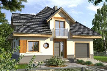  Projekt domu Alassio (WRN1169) - projekt domu parterowego z poddaszem - Zdjęcie 1