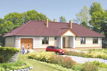  Projekt domu Odessa LMB17 (WRB1007) - projekt domu parterowego - Zdjęcie 1