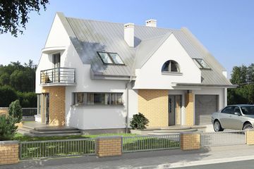  Projekt domu Plastuś (BSB1046) - projekt domu parterowego z poddaszem - Zdjęcie 1