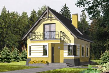  Projekt domu Iza bez garażu [B] (WRF1275) - projekt domu parterowego z poddaszem - Zdjęcie 1