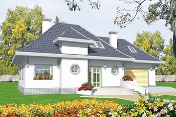  Projekt domu Dora G2 (WRC1387) - projekt domu parterowego z poddaszem - Zdjęcie 1