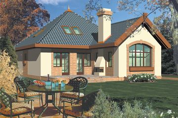  Projekt domu Oliwia G1 (WRC1061) - projekt domu parterowego z poddaszem - Zdjęcie 1