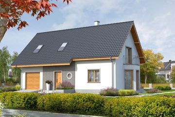  Projekt domu Ben II G1 (z piwnicą) (WRC1834) - projekt domu parterowego z poddaszem - Zdjęcie 1