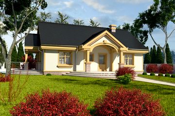  Projekt domu Czajka bez garażu [B] (WRF1054) - projekt domu parterowego - Zdjęcie 1