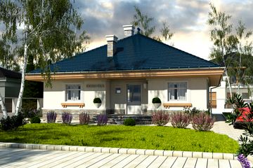  Projekt domu Dorotka bez garażu [B] (WRF1059) - projekt domu parterowego - Zdjęcie 1