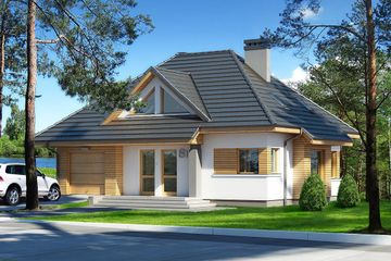  Projekt domu Reksio (BSB1078) - projekt domu parterowego z poddaszem - Zdjęcie 1