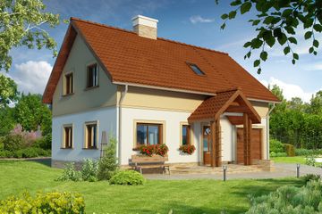  Projekt domu Norfolk LMP03 (WRB1027) - projekt domu parterowego z poddaszem - Zdjęcie 1