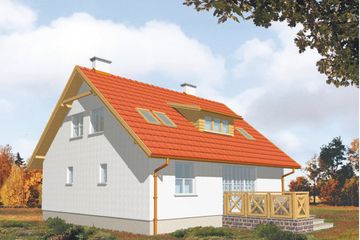  Projekt domu Olza (KSA1252) - projekt domu parterowego z poddaszem - Zdjęcie 1