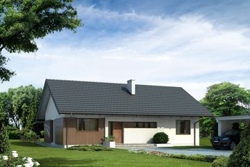  Projekt domu Grafit (BSA1549) - projekt domu parterowego - Zdjęcie 1