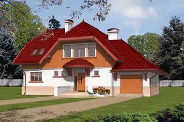  Projekt domu Felicja G1 (WRC1404) - projekt domu parterowego z poddaszem - Zdjęcie 1