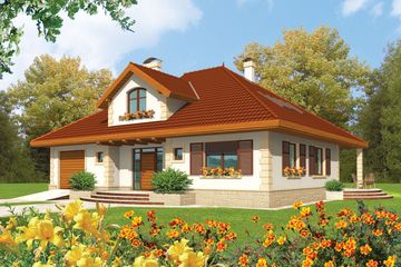  Projekt domu Fifi G1 (WRC1405) - projekt domu parterowego z poddaszem - Zdjęcie 1