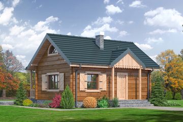  Projekt domu Hoczew mała dw (KRP1407) - projekt domu parterowego - Zdjęcie 1