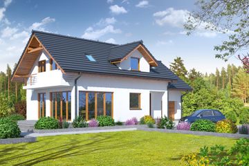  Projekt domu Osiek 303tb (KRP1411) - projekt domu parterowego z poddaszem - Zdjęcie 1