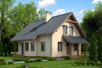  Projekt domu Loreto Termo (KRH1124) - projekt domu parterowego z poddaszem - Zdjęcie 1