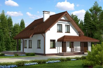  Projekt domu Solesino (KRH1128) - projekt domu parterowego z poddaszem - Zdjęcie 1