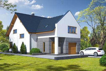 Projekt domu Głogówek 31 (KRP1416) - projekt domu parterowego z poddaszem - Zdjęcie 1