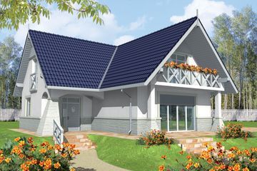  Projekt domu Zoja (WRC1223) - projekt domu parterowego z poddaszem - Zdjęcie 1