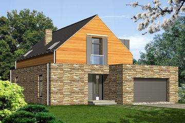  Projekt domu Wena (WRN1056) - projekt domu parterowego z poddaszem - Zdjęcie 1