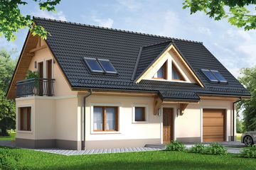  Projekt domu na Florydzie (KRN1048) - projekt domu parterowego z poddaszem - Zdjęcie 1