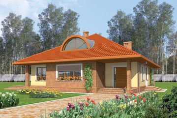  Projekt domu Żaklina (WRC1233) - projekt domu parterowego z poddaszem - Zdjęcie 1