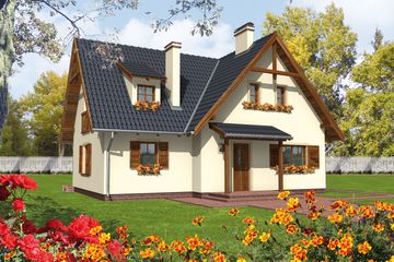  Projekt domu Lola (WRC1090) - projekt domu parterowego z poddaszem - Zdjęcie 1