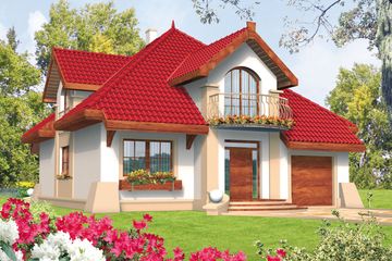  Projekt domu Loris G1 (WRC1095) - projekt domu parterowego z poddaszem - Zdjęcie 1