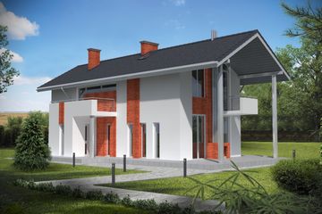  Projekt domu Vinci (KRH1143) - projekt domu z pełnym piętrem - Zdjęcie 1