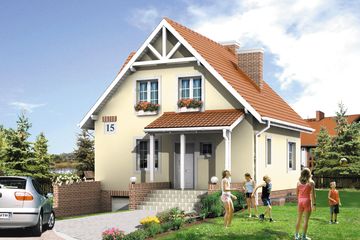  Projekt domu Majka 2 (BSA1198) - projekt domu parterowego z poddaszem - Zdjęcie 1