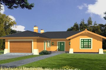  Projekt domu Mandarynka wersja A (WRD1132) - projekt domu parterowego - Zdjęcie 1