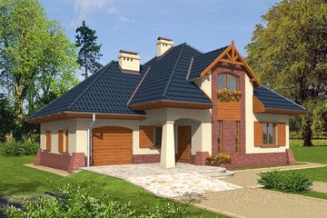  Projekt domu Nastazja G1 (WRC1078) - projekt domu parterowego z poddaszem - Zdjęcie 1