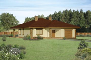  Projekt domu Bm 81 - Dom przy młynie (SLE1016) - projekt domu parterowego - Zdjęcie 1