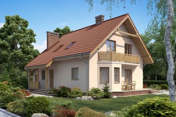  Projekt domu Moricone (KRH1134) - projekt domu parterowego z poddaszem - Zdjęcie 1