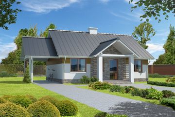  Projekt domu Lwów LMB20 (WRB1051) - projekt domu parterowego - Zdjęcie 1