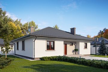  Projekt domu Irysek (BSE1008) - projekt domu parterowego - Zdjęcie 1