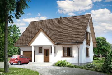  Projekt domu Karmel (BSE1009) - projekt domu parterowego z poddaszem - Zdjęcie 1