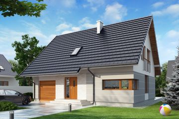  Projekt domu Karmel 3 (BSE1011) - projekt domu parterowego z poddaszem - Zdjęcie 1