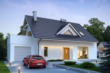  Projekt domu Medea 3 (BSE1014) - projekt domu parterowego z poddaszem - Zdjęcie 1